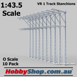 VR Merz Stanchion Single Track 152mm 10 Pack 1:43.5 O Scale