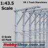 VR Merz Stanchion Single Track 152mm 10 Pack 1:43.5 O Scale