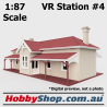 VR Station Building #5 Beige 1:87 Scale