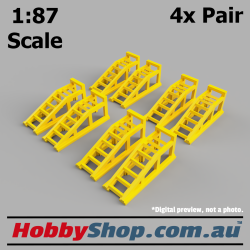 1:87 Scale Car Ramps (4x Pair)