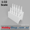 1:32 Scale 3D Model Oil Bottle Rack & 10 Bottles