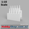 1:10 Scale 3D Model Oil Bottle Rack & 10 Bottles