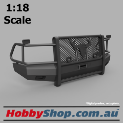 1:18 Scale 3D Model Bullbar for 4WD like Dodge RAM TWISTER