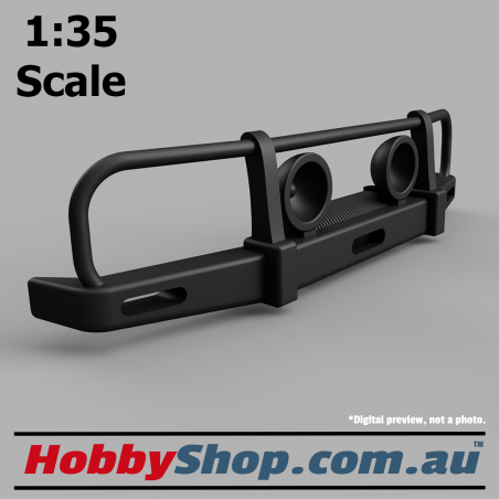 1:35 Scale Model Bullbar with Lights for 4WD like Toyota Hilux