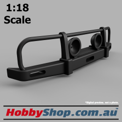 1:18 Scale Model Bullbar with Lights for 4WD like Toyota Hilux