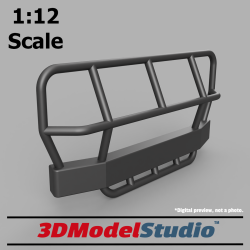 1:12 Scale 3D Model Bullbar for 4WD like Toyota FJ40 Landcruiser #2